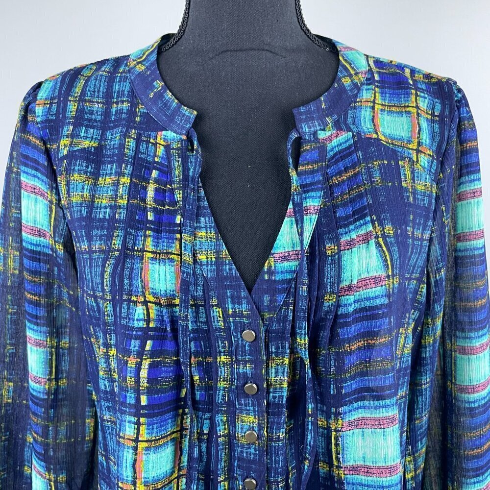Vera Wang Blue Women's Top Size XL - Picture 2 of 10